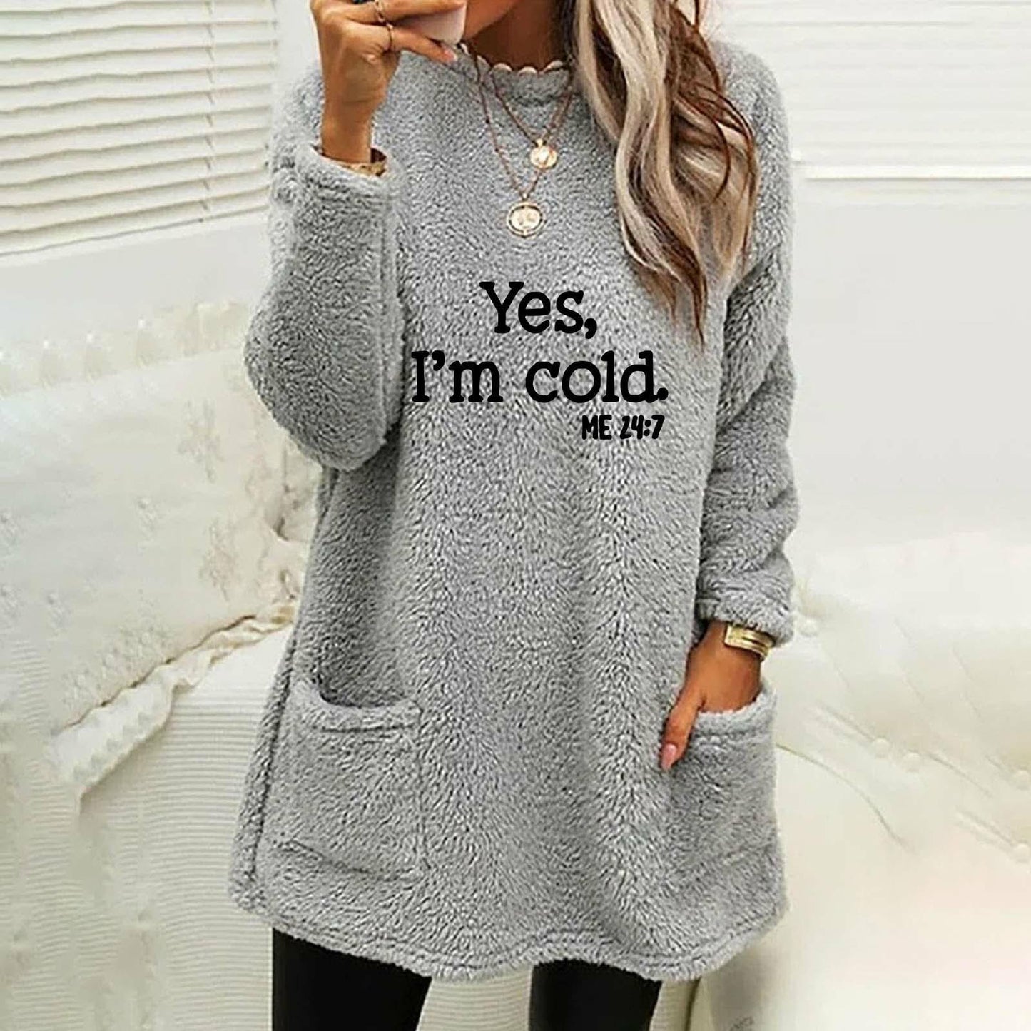 Autumn And Winter New Loose Long Sleeve Letter Printed Crew Neck Sweatshirt