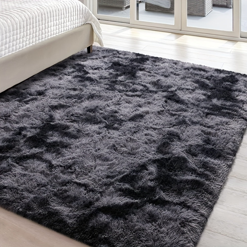 🖤 Soft & Fluffy Shaggy Area Rug in Dark Gray 🖤