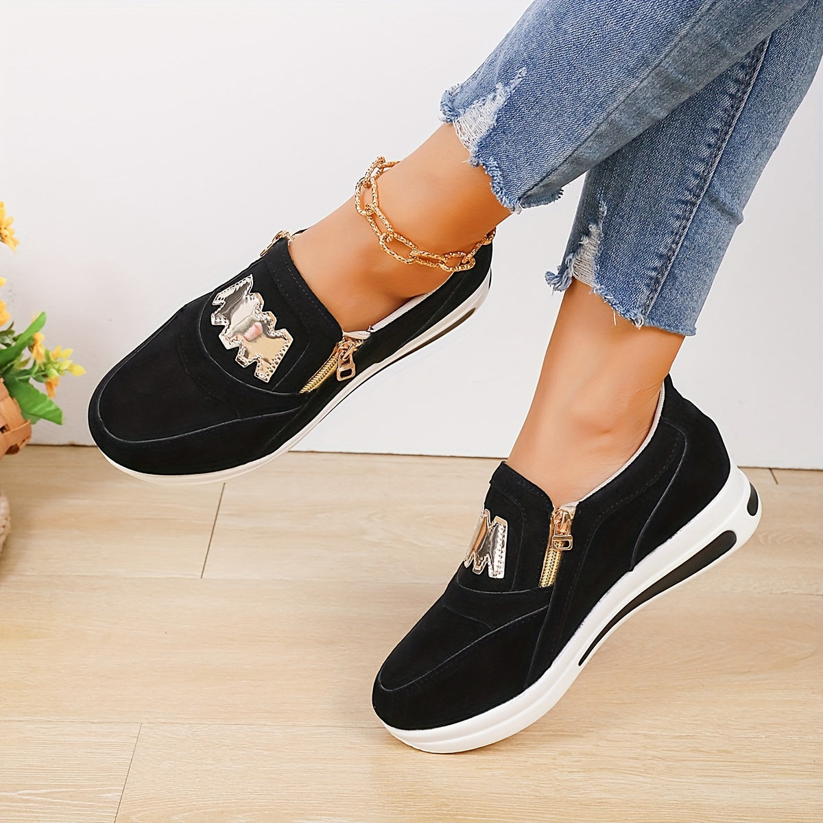 Women's Trendy Chunky Slip-On Sneakers 🌟👟