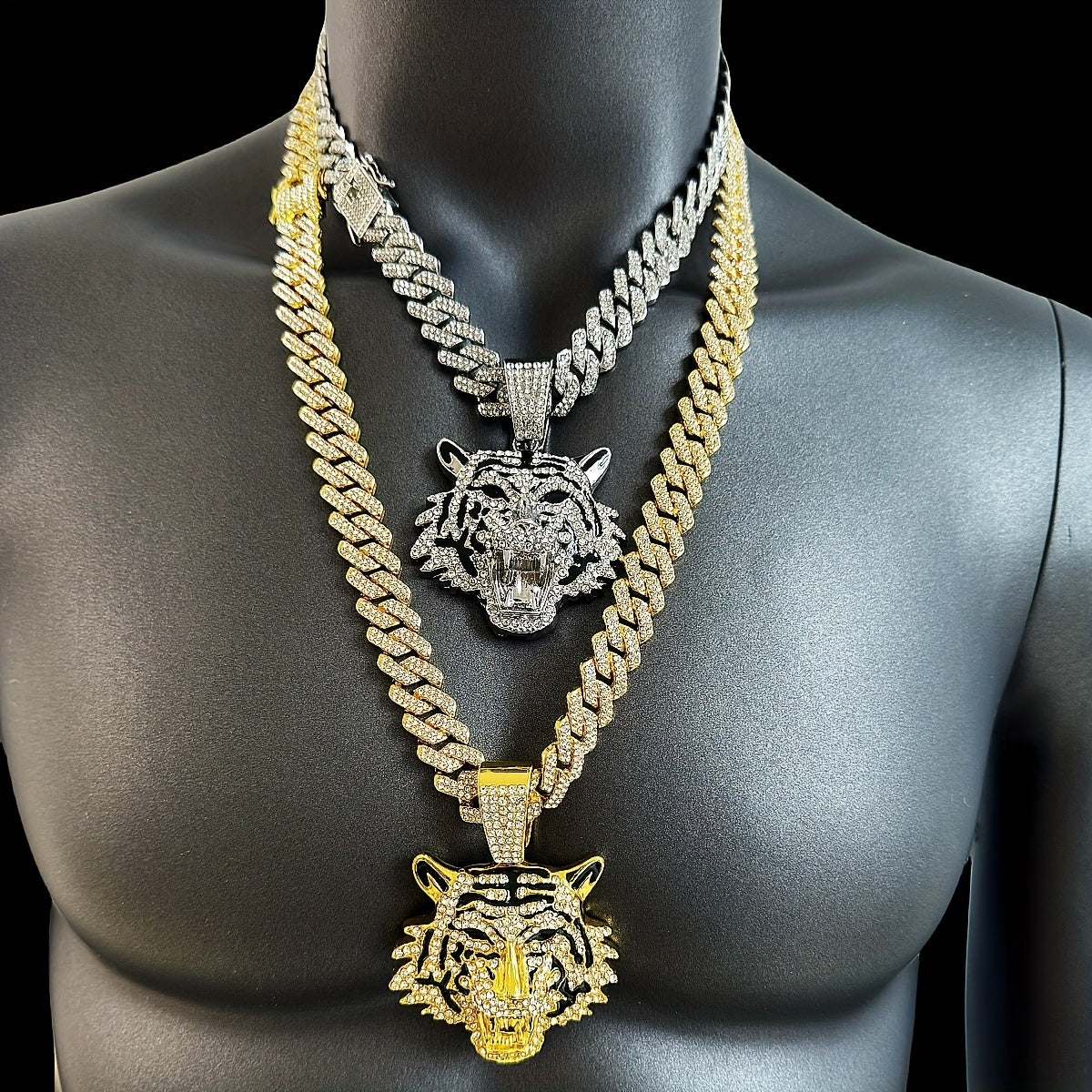 🐅 Roar Bold Tiger Head Pendant Necklace 💎