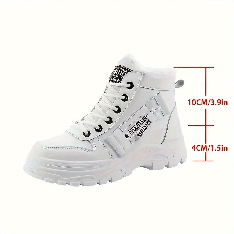 Women's Platform Sneakers - Casual Lace-Up Plush Lined Short Boots 👟❄️