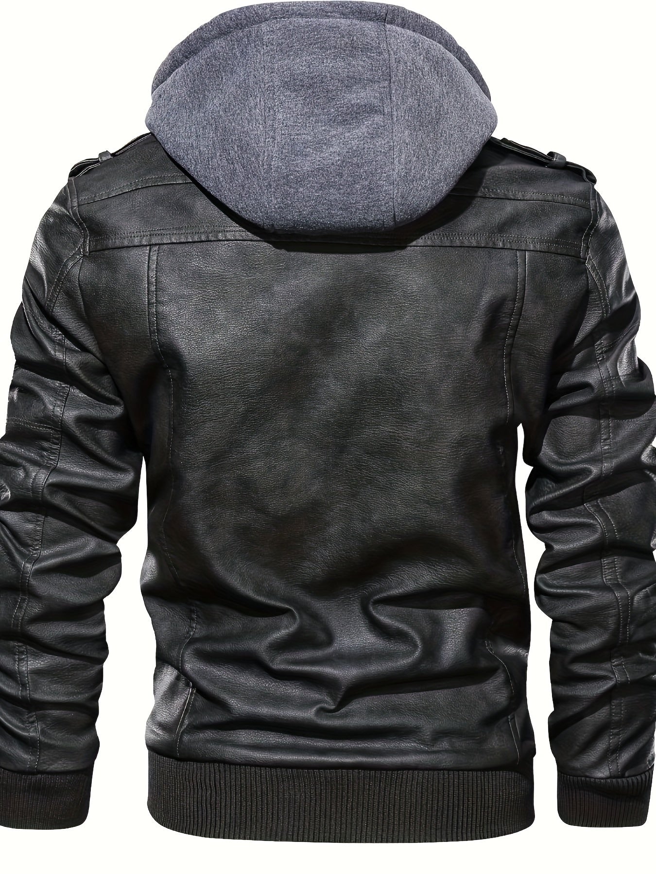 Urban Explorer Hooded PU Leather Jacket