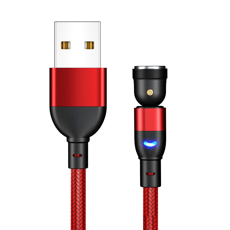 Magna Twist 540-Degree Blind Suction Magnetic Charging Cable: Three-in-One Bendable Design for Convenient Charging