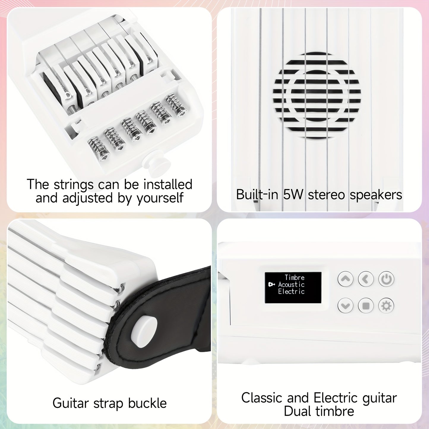 🎸 USB Charging Smart Acoustic Electric Guitar - Your Ultimate Travel & Practice Companion 🎸