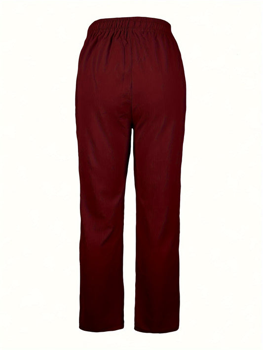 Drawstring Straight Leg Pants