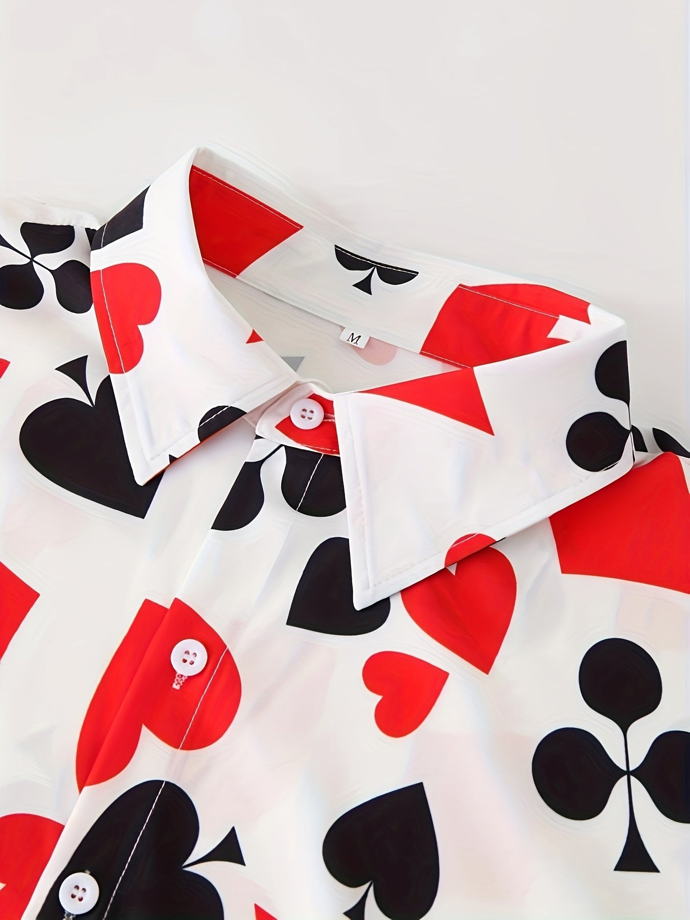 ♠️ Ace Style: Poker Cards Print Lapel Shirt 🎲