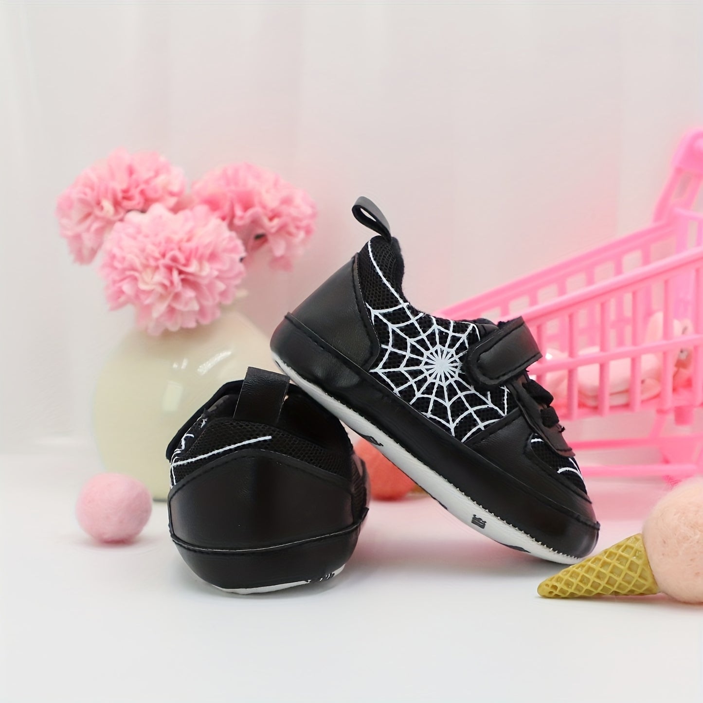 🕷️ Baby Learning Shoes - Spider Web Design