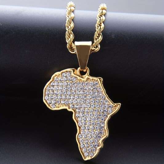 Fashion Golden African Map Pendant Necklace 🌍✨