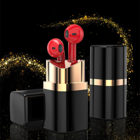 Luxe Tune Lipstick Bluetooth Earphones: Fashionable In-Ear Noise Reduction