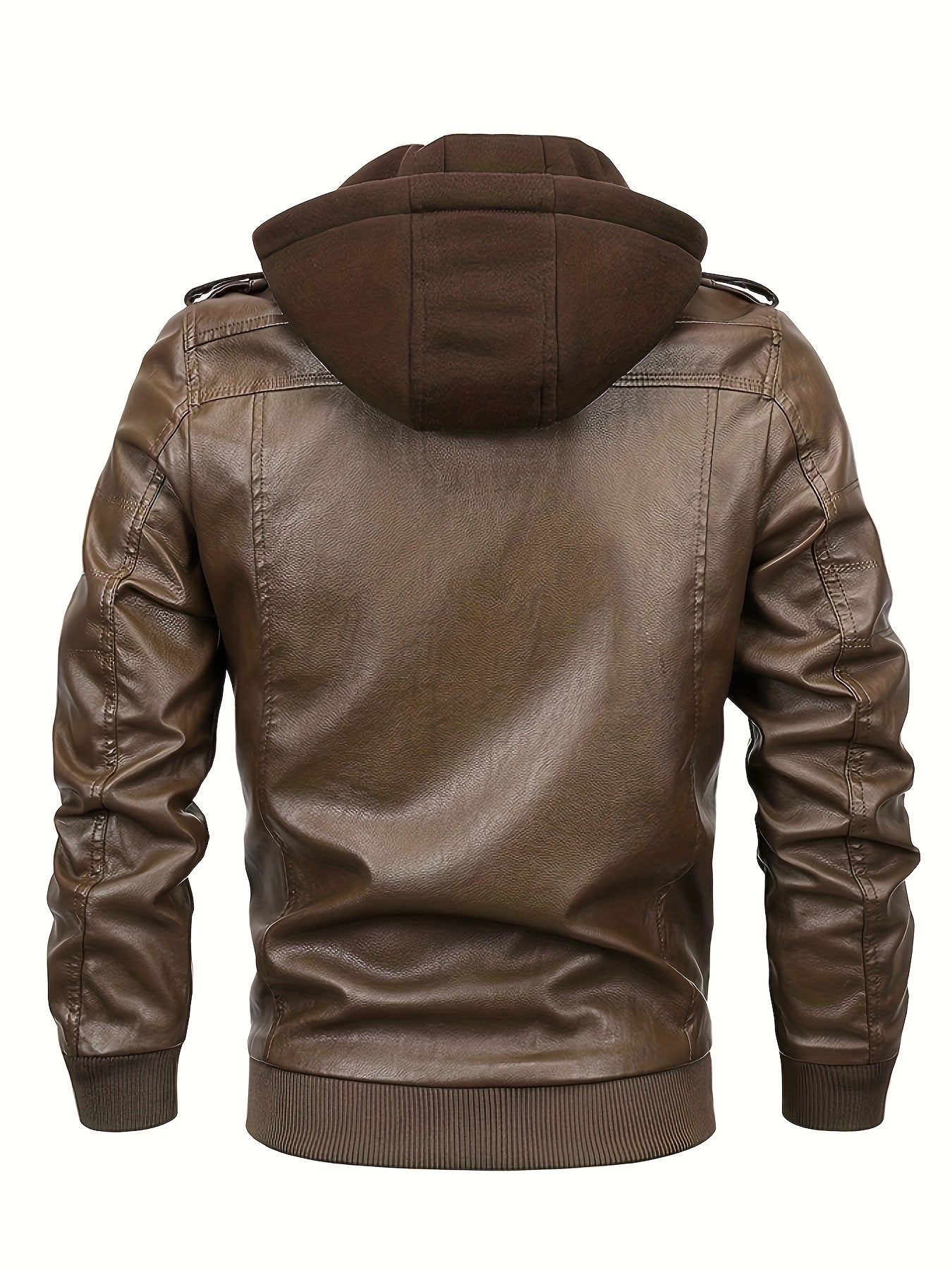 Urban Explorer Hooded PU Leather Jacket