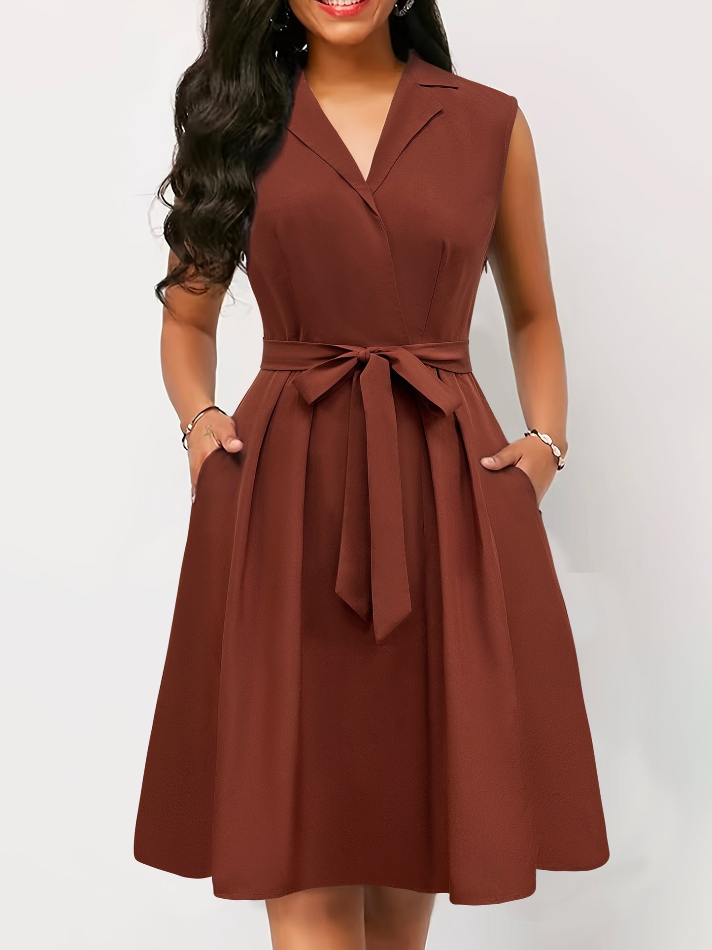 Timeless Tie Waist A-Line Dress