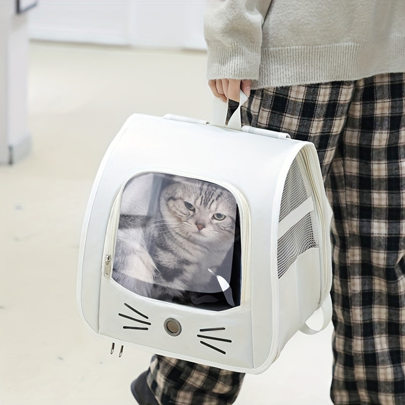 🌟 Clear Voyage Pet Backpack: Transparent Travel Carrier 🐾