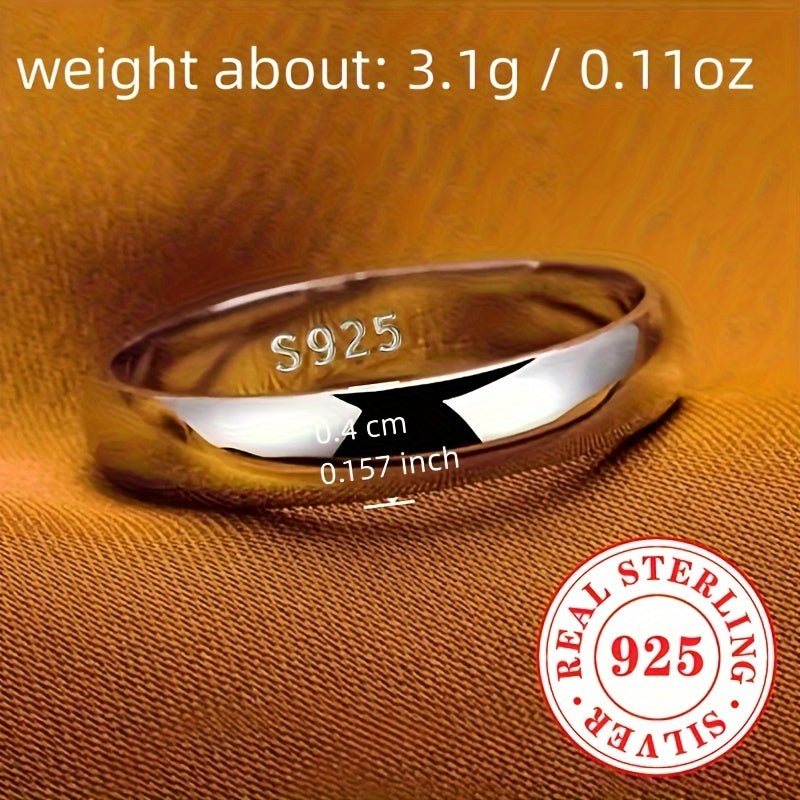 🌟 Classic Elegance Sterling Silver Band Ring – Unisex 925 Silver ✨