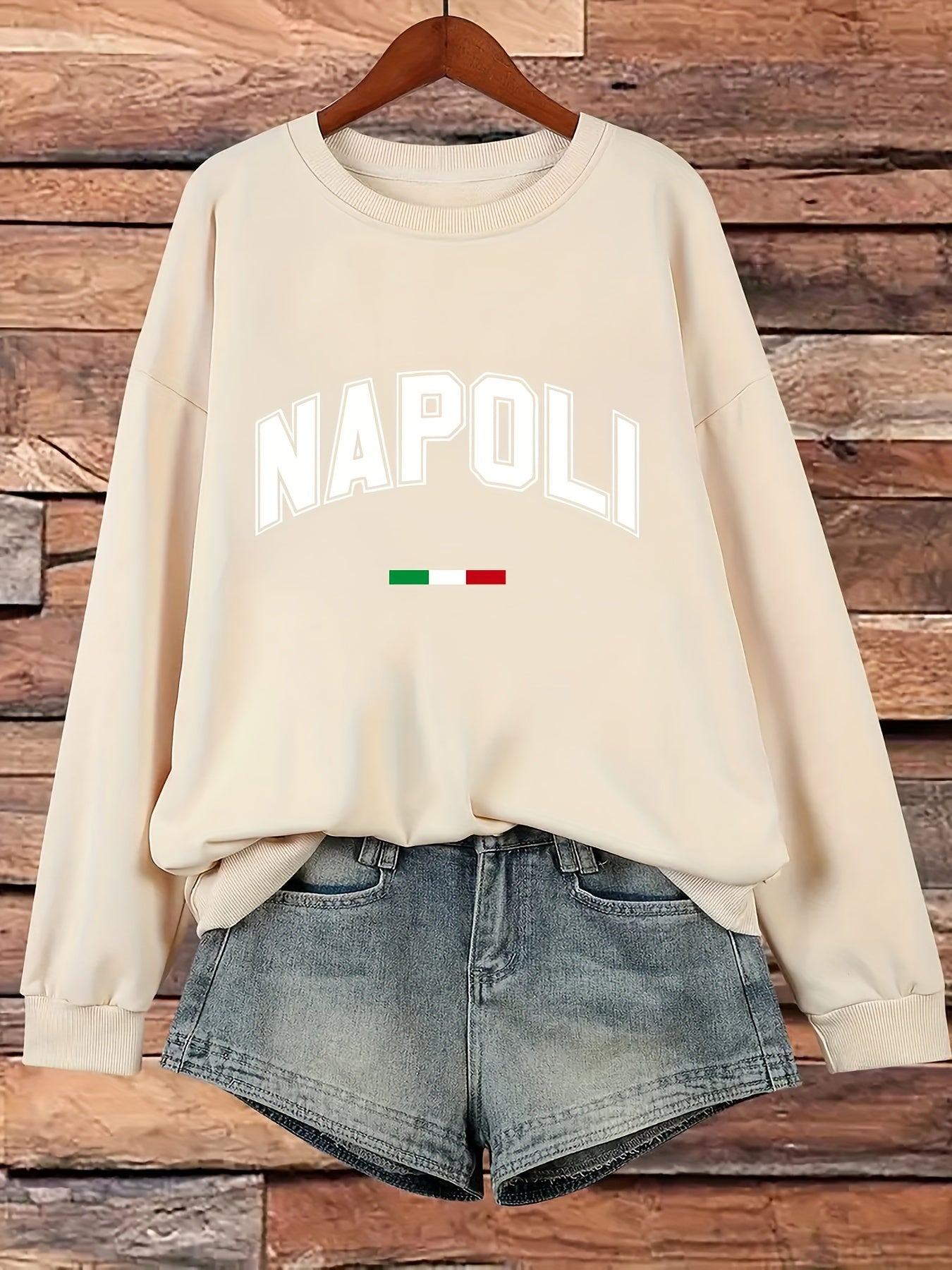 Plus Size NAPOLI Print Sweatshirt 🇮🇹✨