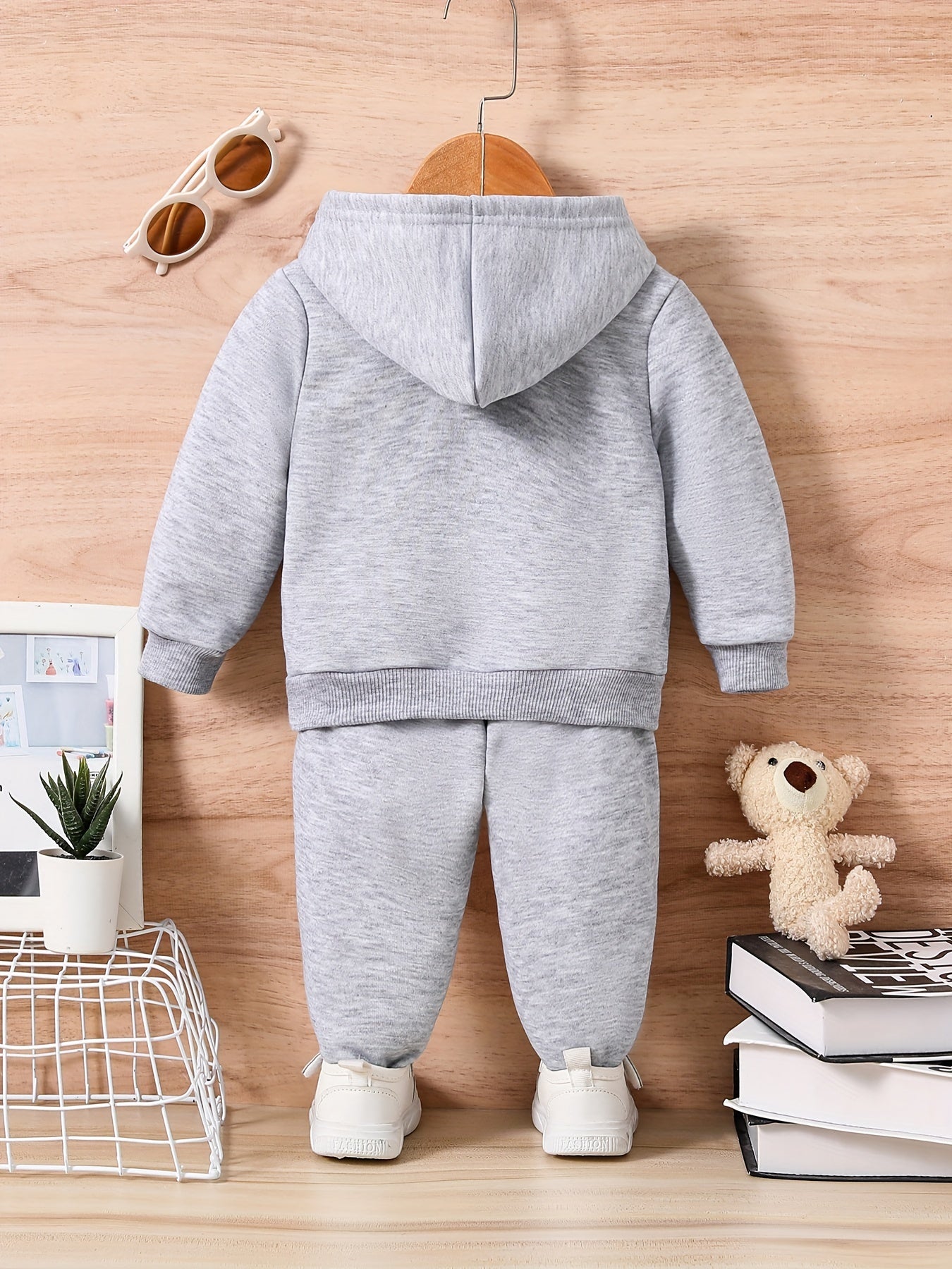 2pcs Boys' Crocodile Cartoon Print Hoodie & Casual Pants Set 🐊💚