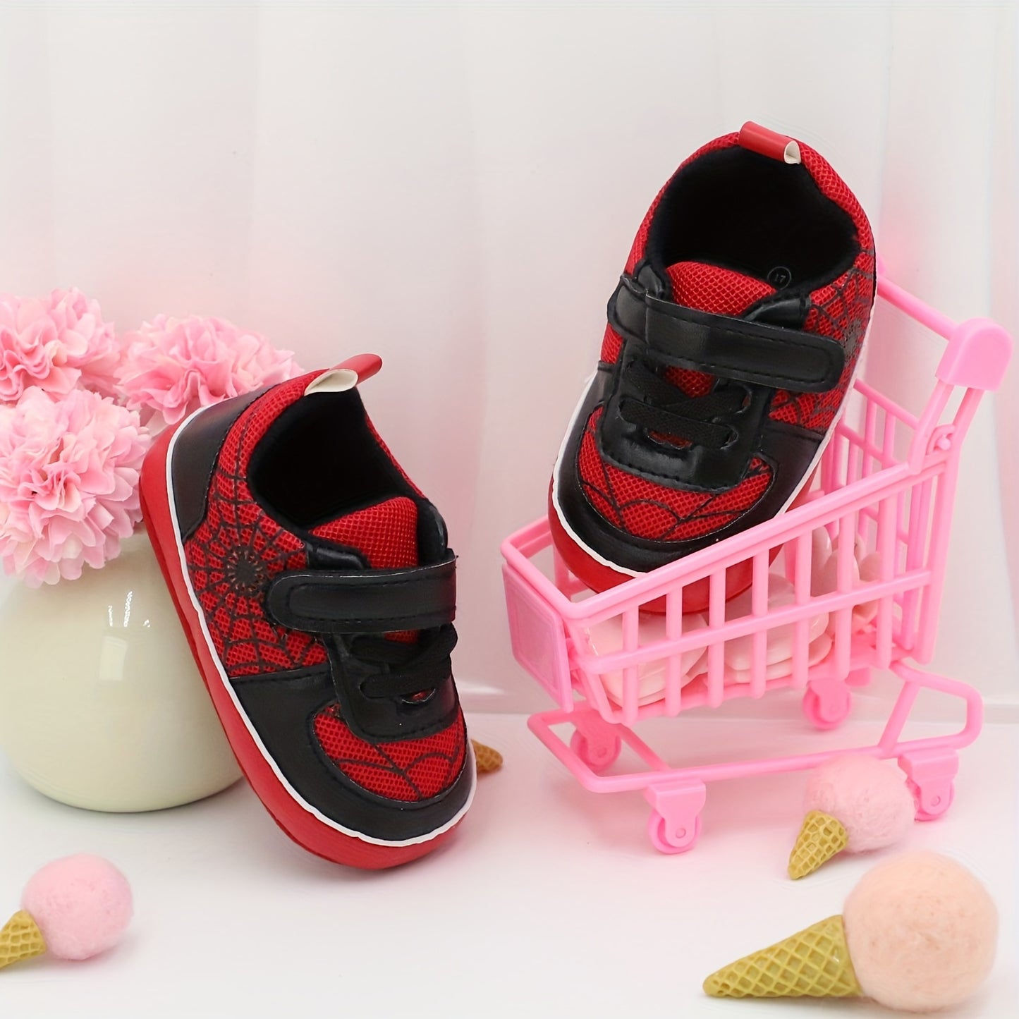 🕷️ Baby Learning Shoes - Spider Web Design