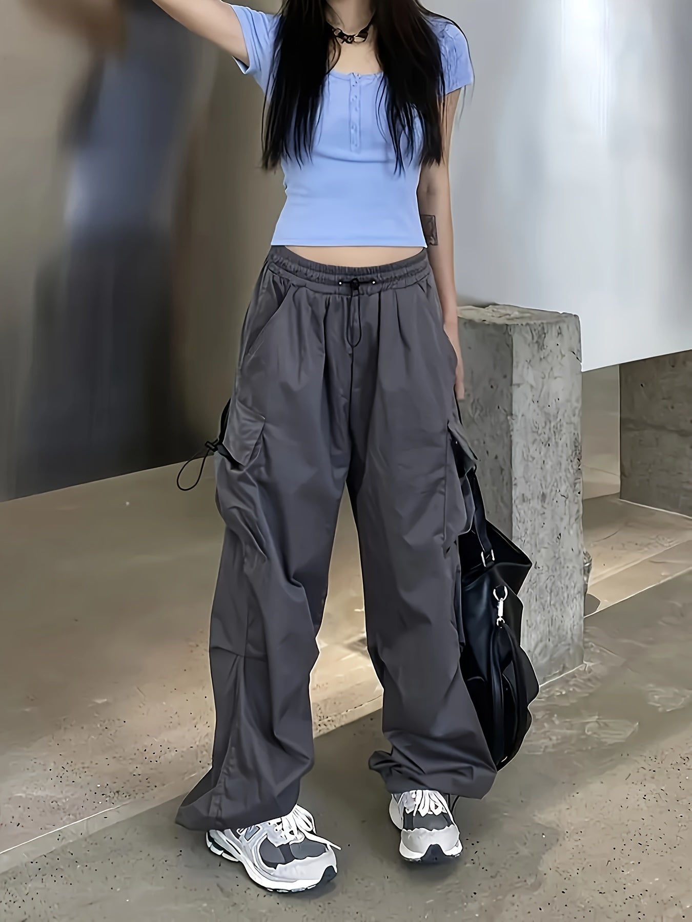 Y2K Vibe Drawstring Cargo Pants 🌸👖