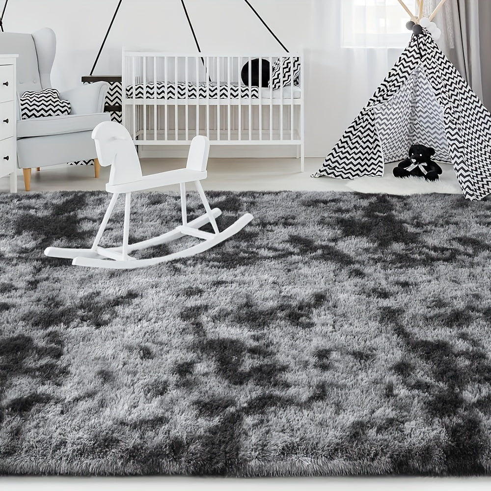 🖤 Soft & Fluffy Shaggy Area Rug in Dark Gray 🖤