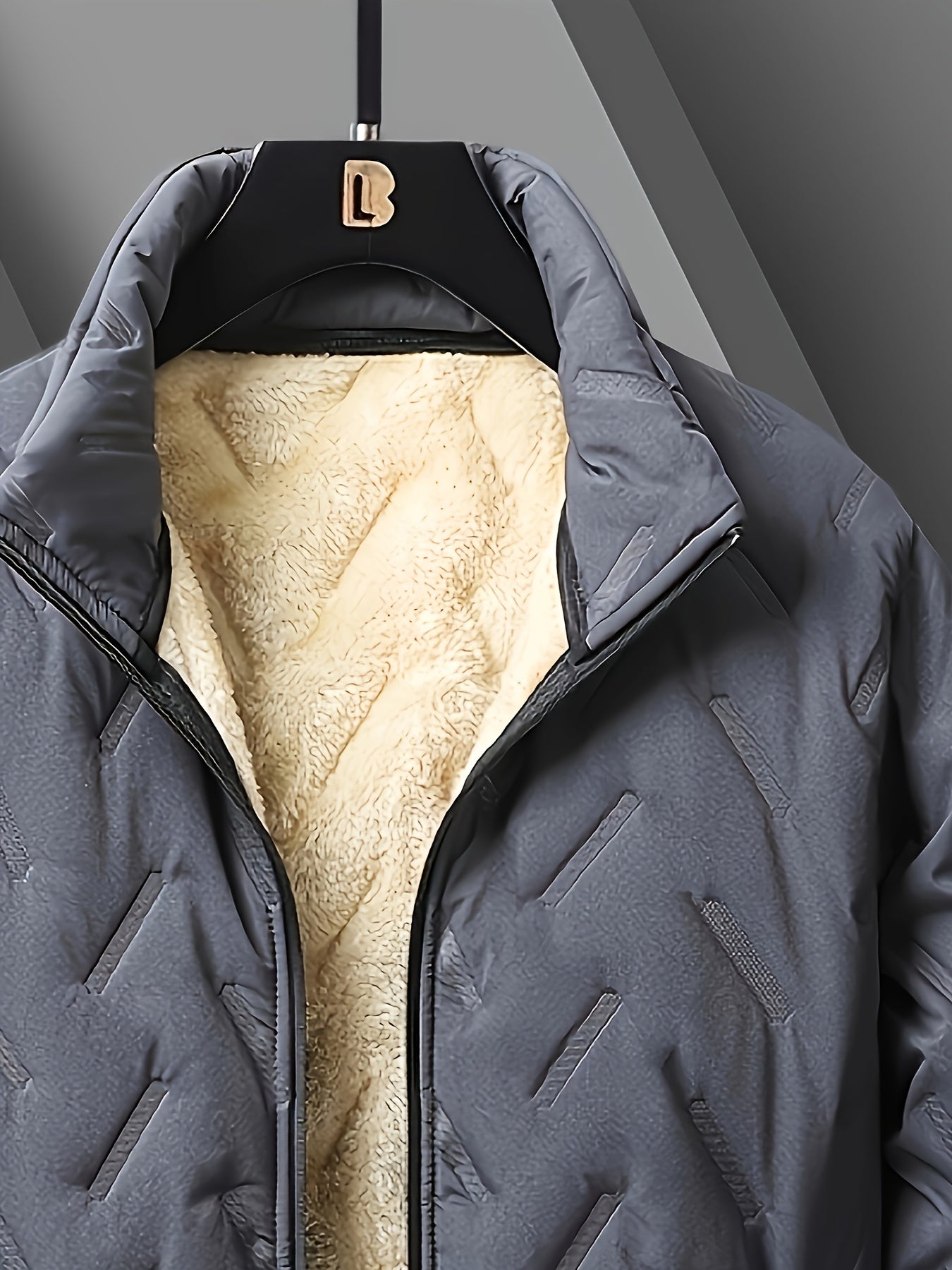 ❄️ Men's Solid Color Fleece Lining Thickened Warm Jacket ❄️