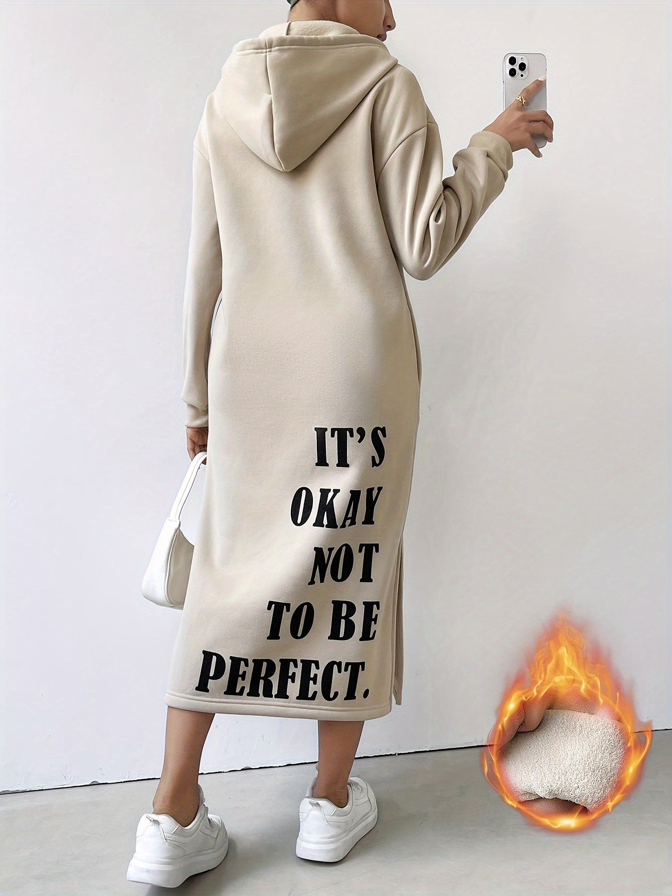 Urban Chill Hooded Sweatshirt Dress