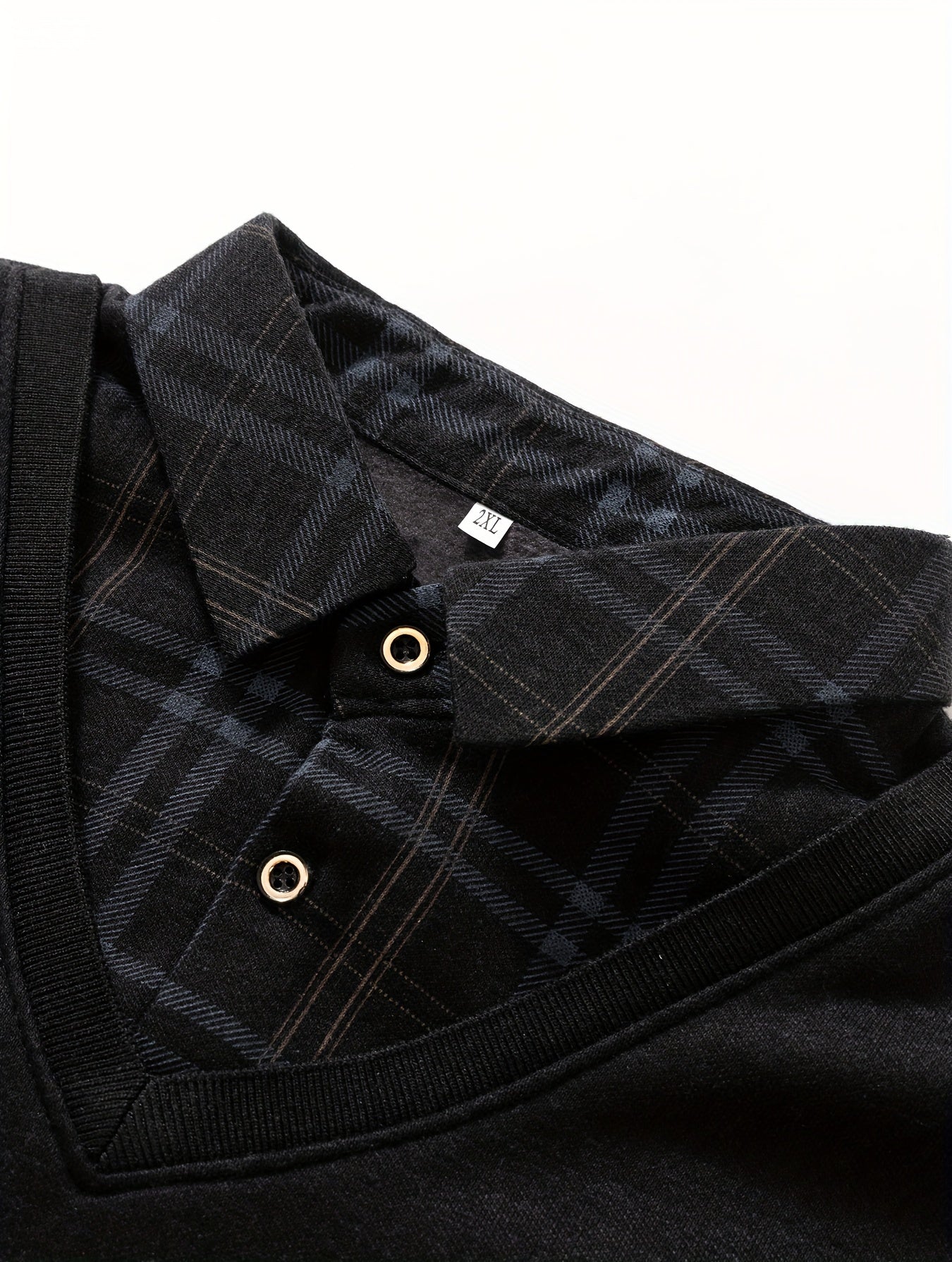 🧥 Men's Fleece-Lined Plaid Knit Pullover 🌲