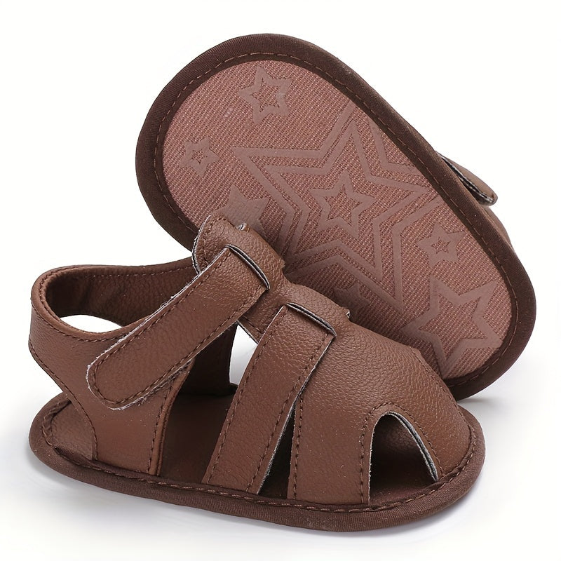 Casual Solid Color Breathable Sandals for Baby Boys - Lightweight & Anti-Slip