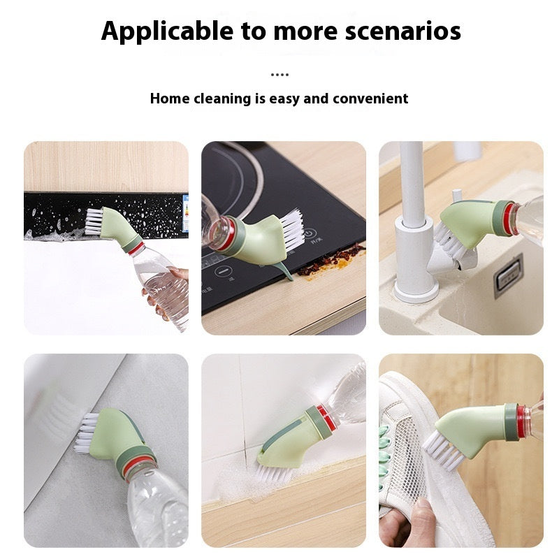 Hydro Scrub Dual-Use Water Bottle Cleaning Brush: Creative Connectable Design for Wet and Dry Cleaning