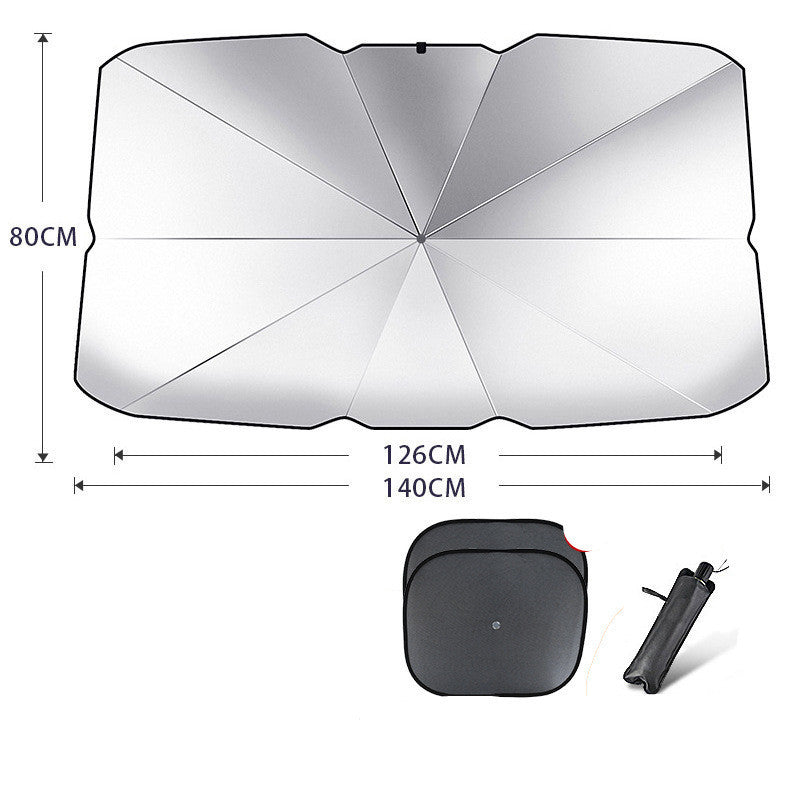 Sun Guard Foldable Car Windshield Sun Shade: UV Protection Umbrella