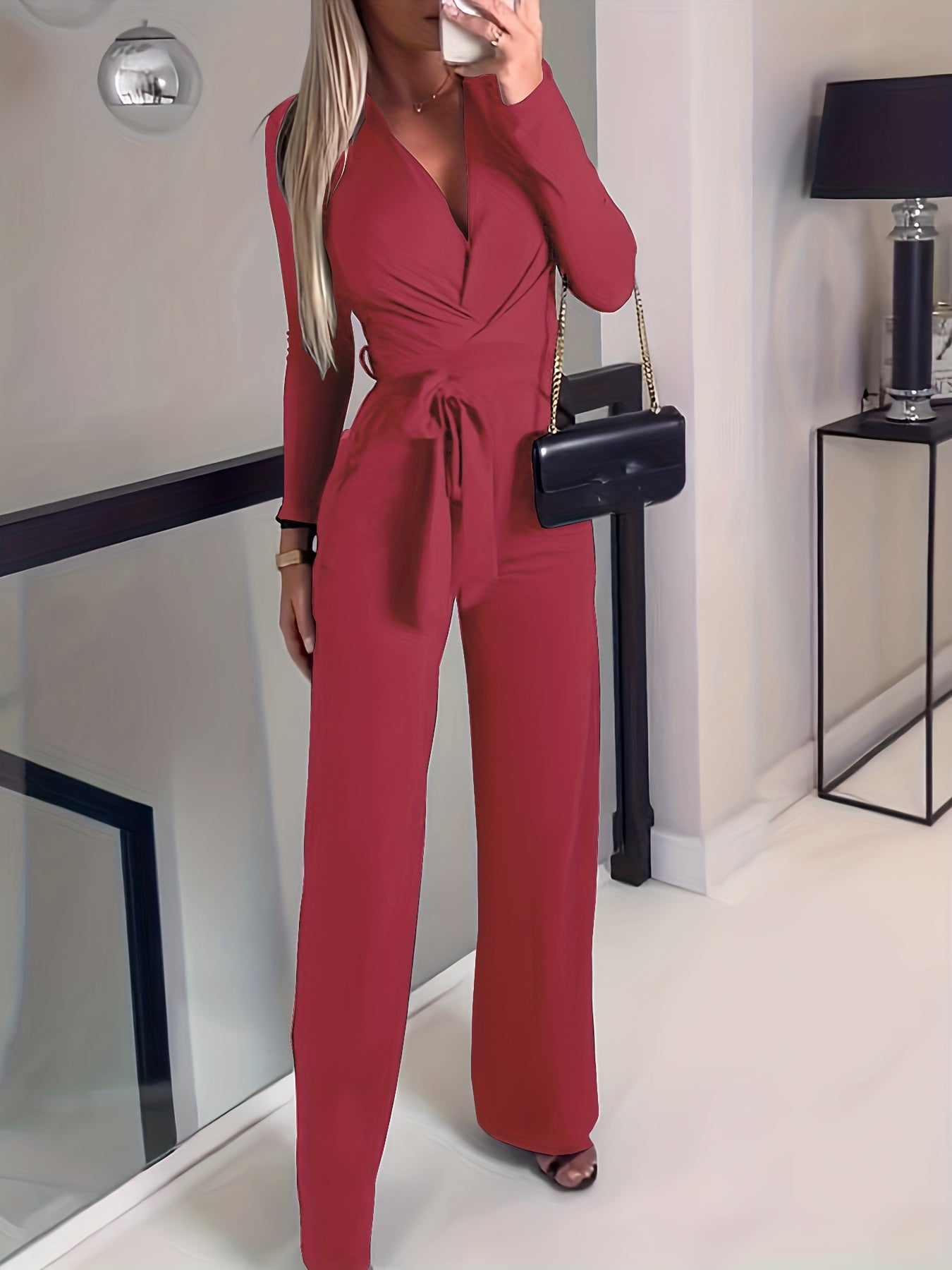 🔥 Sexy Belted Wide Leg Jumpsuit 🔥