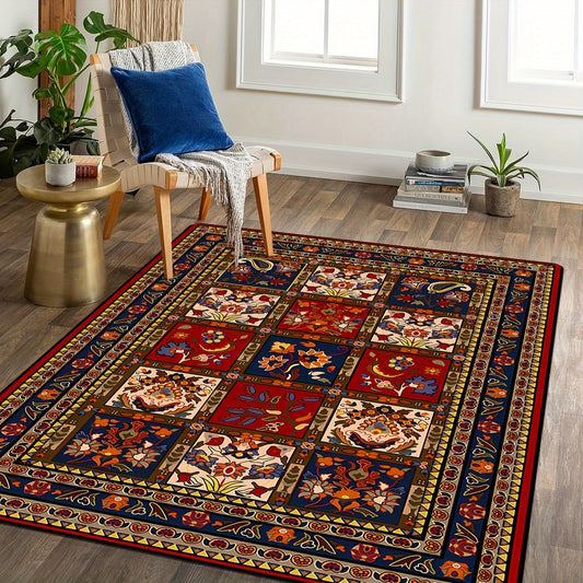 🌿 Vintage Bohemian Style Area Rug: Non-Slip Soft Floor Mat 🌟