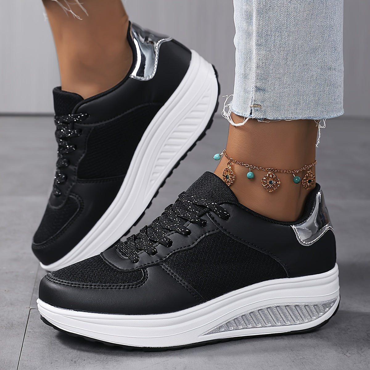 Breeze Walk Mesh Platform Sneakers 🌬️👟