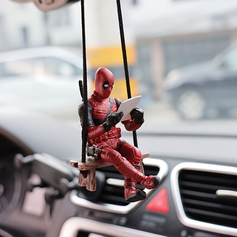 🦸‍♂️ "Deadpool Vibes" Acrylic Car Mirror Hanging Decoration 🎉