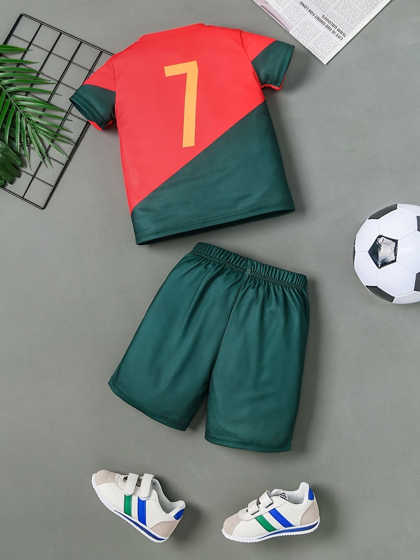 ⚽️ Boys 2-Piece Summer Sportswear Set – Quick-Dry T-Shirt & Shorts 👕