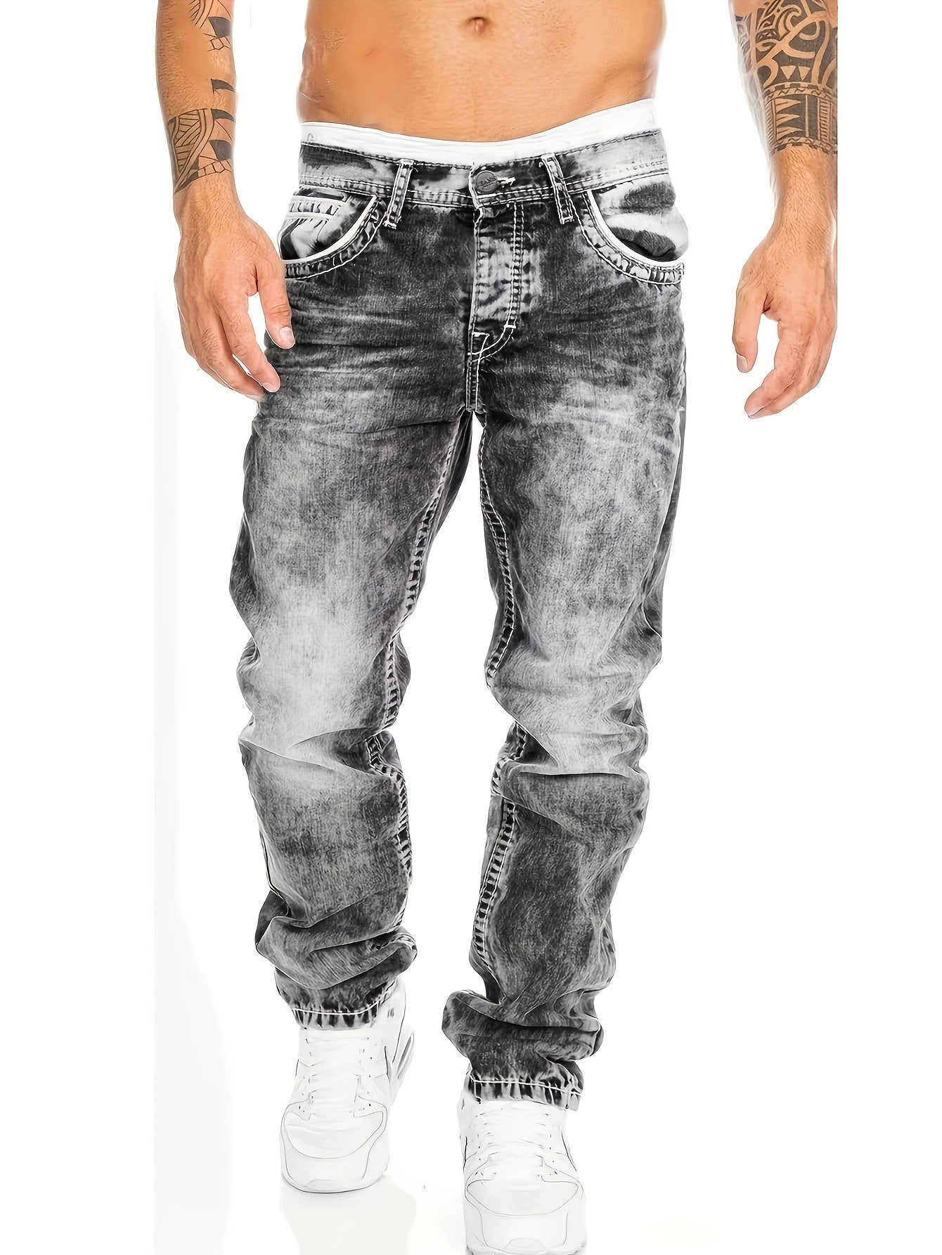 👖 Men's Casual Skinny Jeans - Chic Street Style Stretch Jeans