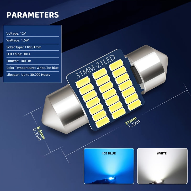 Glow Beam 4pcs DE3175 LED Festoon Bulbs