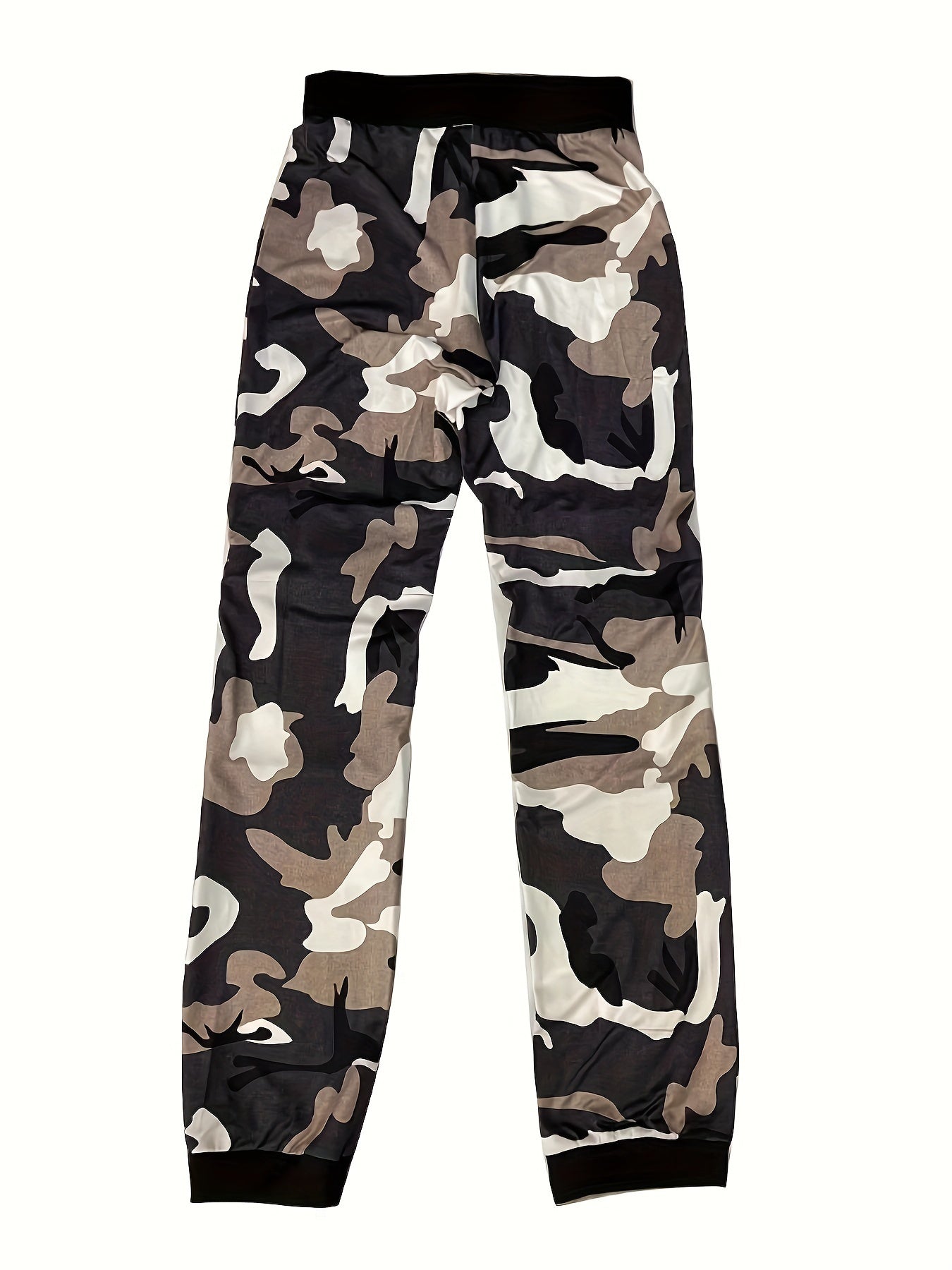 Camouflage Print High Waist Joggers