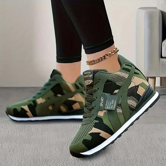 Women's Camouflage Pattern Sneakers 🏞️👟