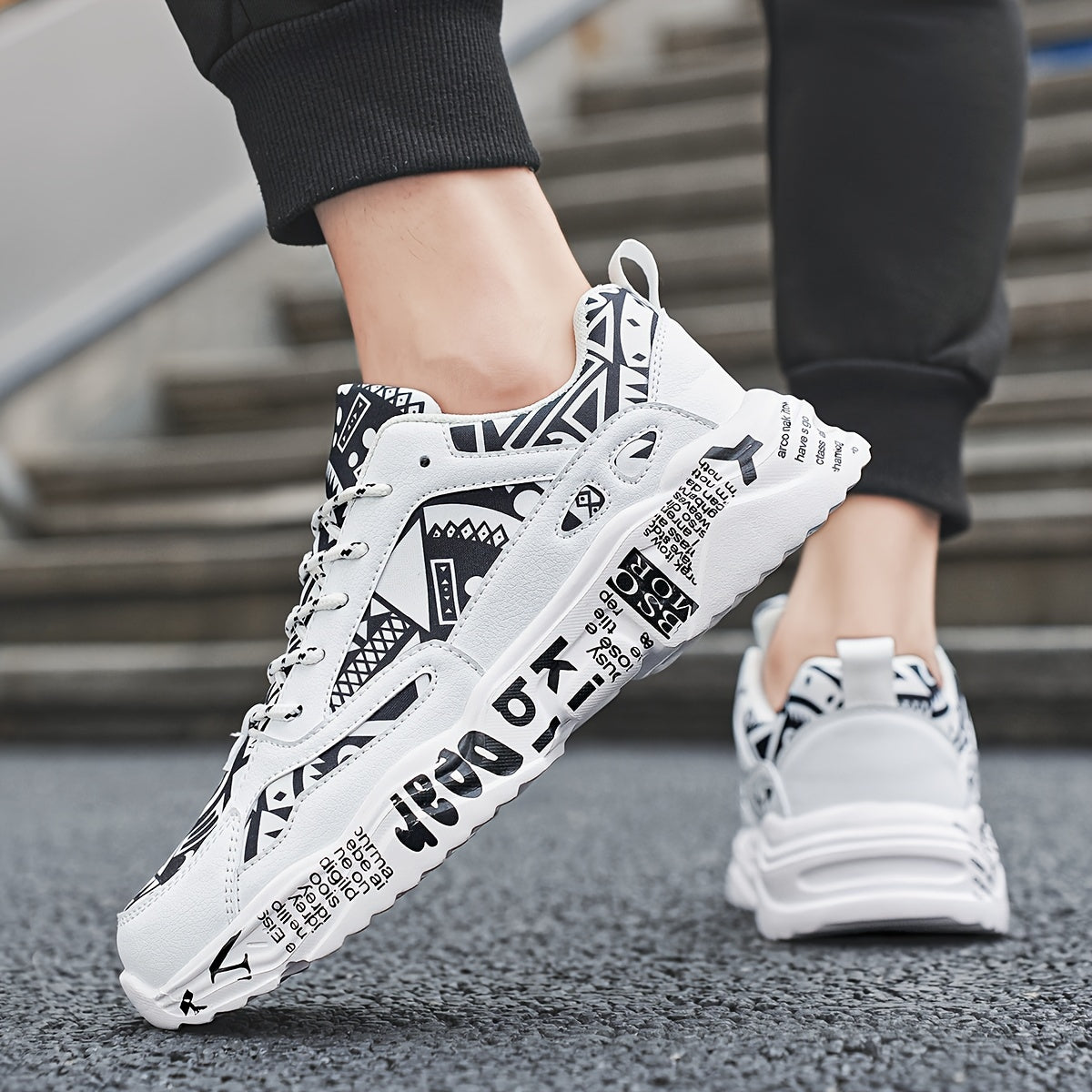 Urban Graffiti Lace-Up Sneakers 🎨👟