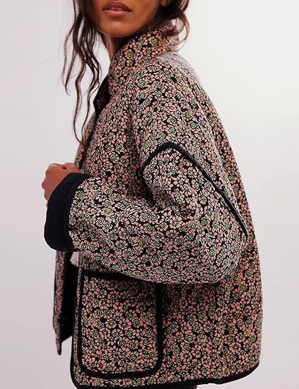 Autumn And Winter Cotton Printed Women's Cotton Coat