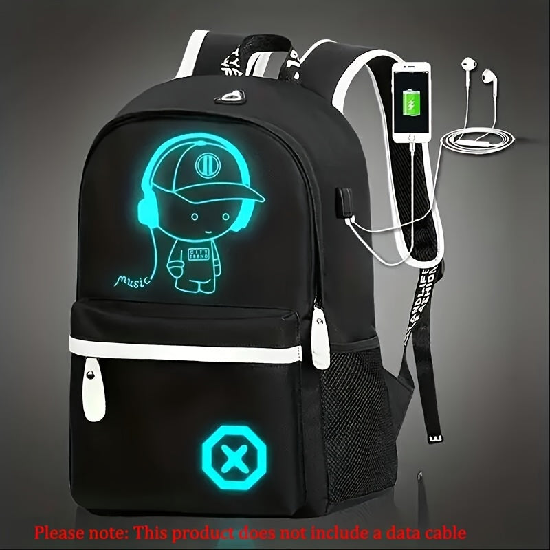 🎒 Luminous Student Backpack Set for Boys