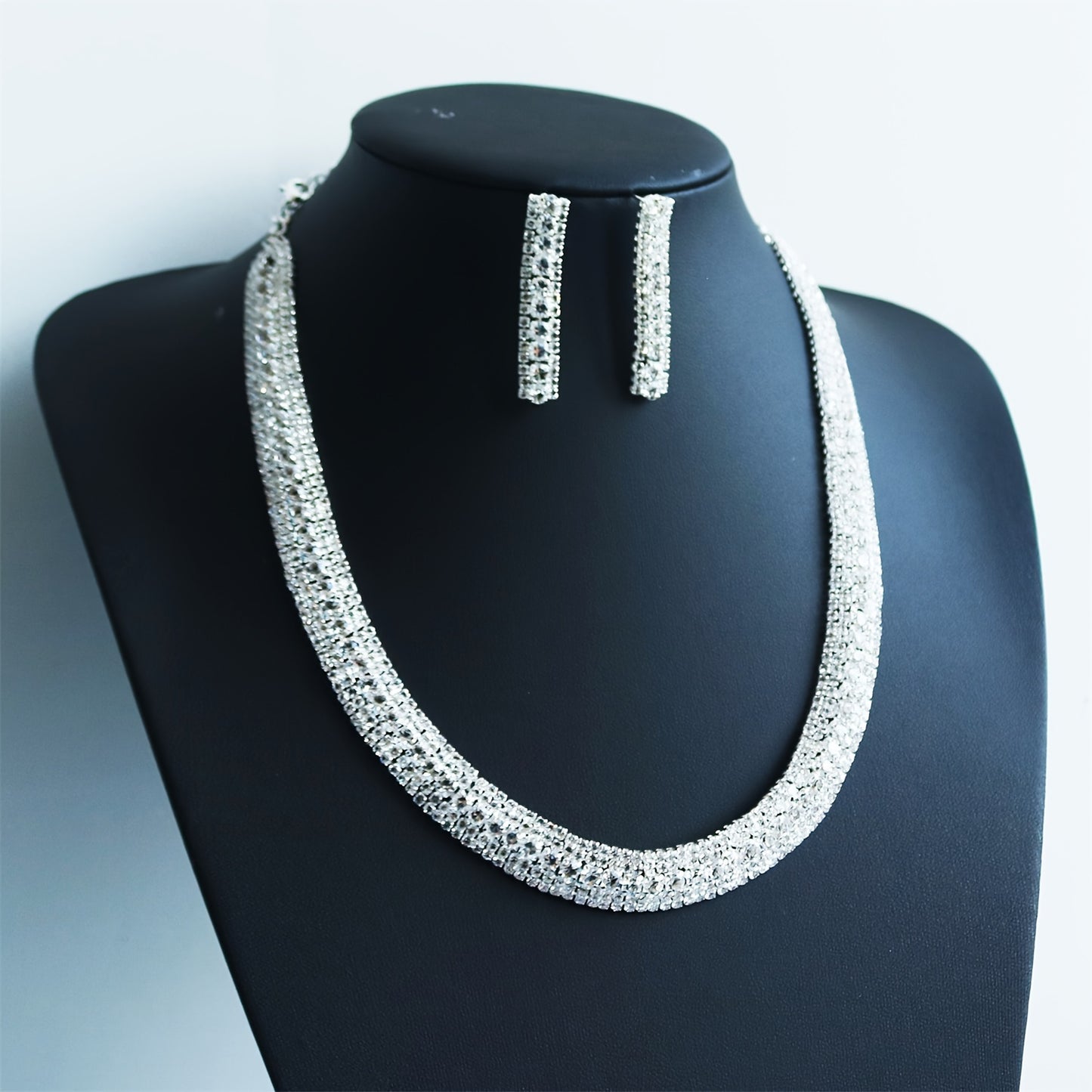 Elegant Rhinestone Crystal Jewelry Set – Sparkle Like a Star 💎✨