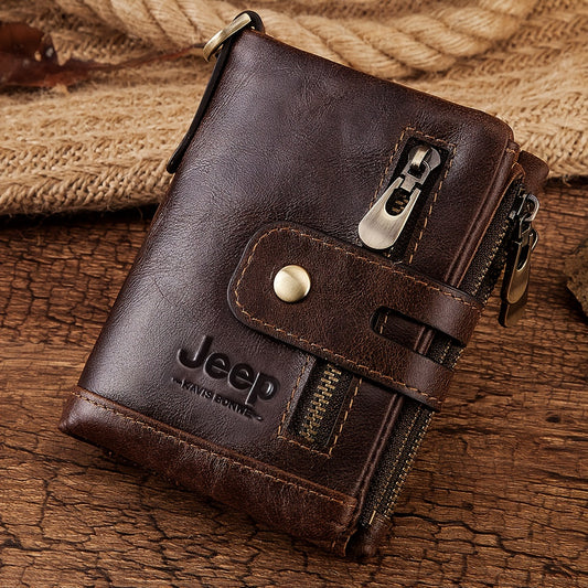 👜 Retro RFID Blocking Cowhide Card Holder