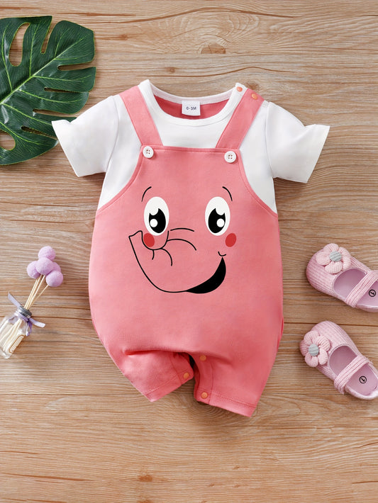 🍼 Adorable Elephant Summer Romper for Infants 🍼