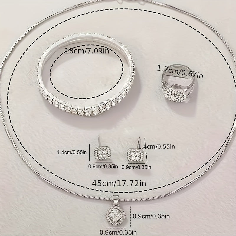 Rome Luxury 6-Piece Women's Watch and Jewelry Set 🌟🕰️