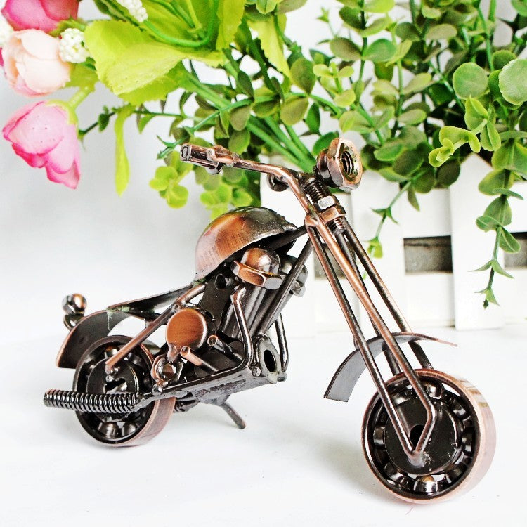 Metal Iron Art Motorcycle Model Ornaments Handmade Crafts