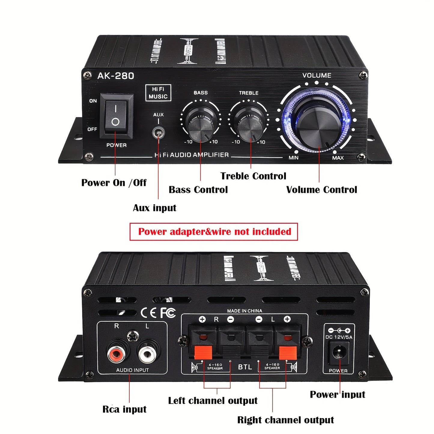 🎶 Power Pulse: 12V Mini Hi-Fi Audio Amplifier 🔊