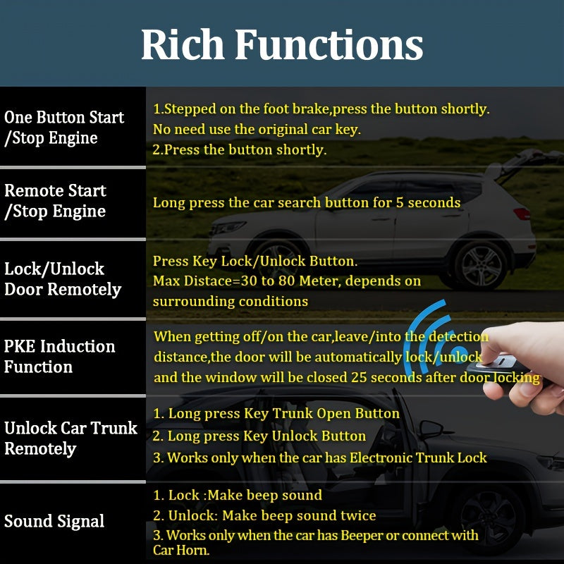 Car One-Button Start Engine Switch