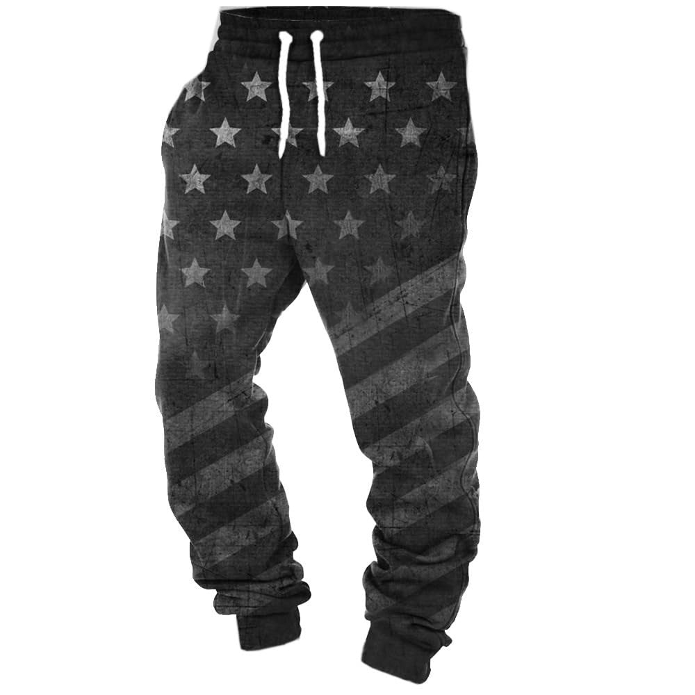 Cross-border Arrival Trousers 3D Printing Lanyard Elastic Waist Sports Jogger Pants