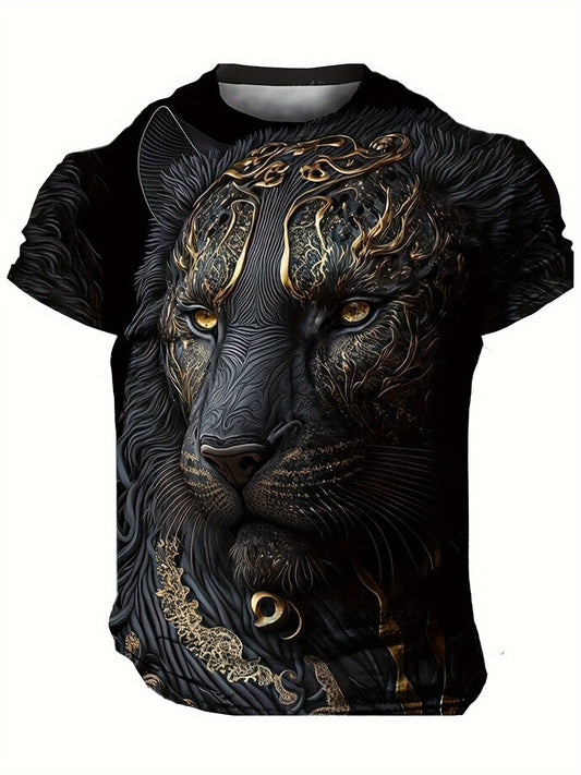 Men's Stylish Tiger Pattern Tee