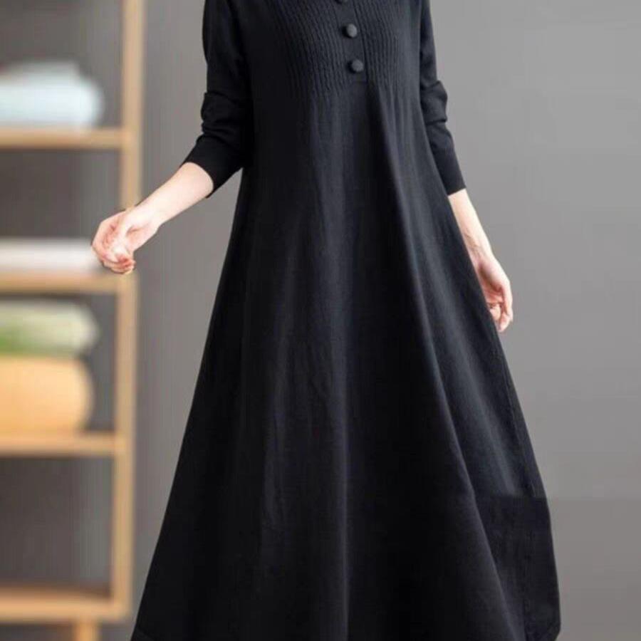 Autumn And Winter New Knitted Women's Wool Dress